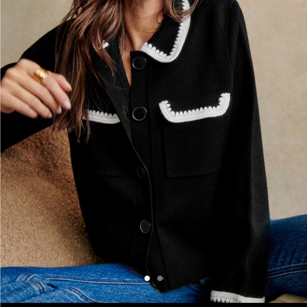 Betty Cardigan with White Trim